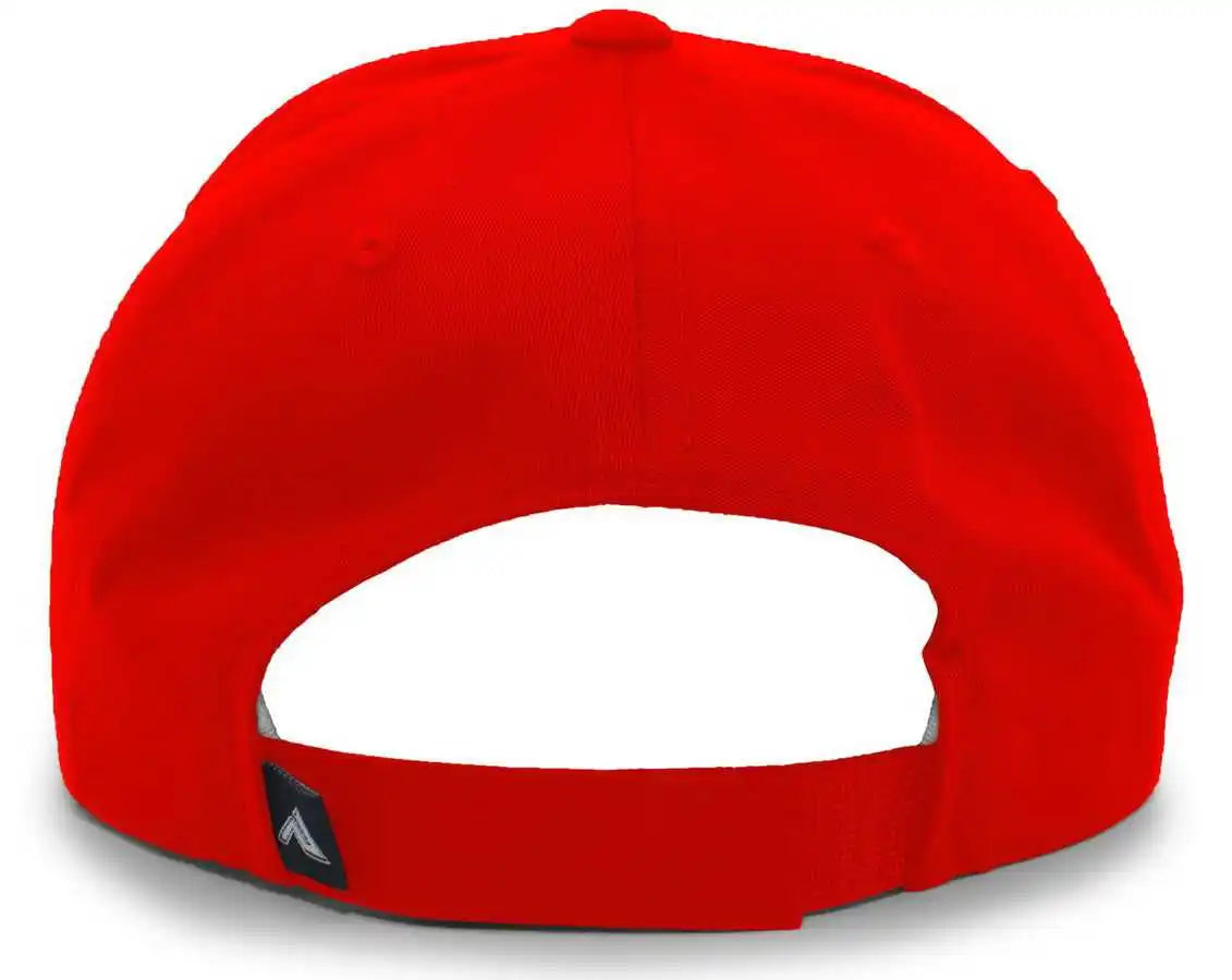 Pacific Headwear 302c Cotton Blend Hook and Loop Cap Red