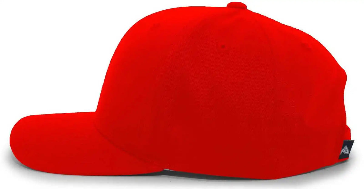 Pacific Headwear 302c Cotton Blend Hook and Loop Cap Red