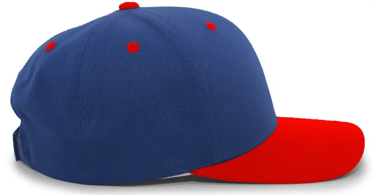 Pacific Headwear 302c Cotton Blend Hook and Loop Cap Royal Red