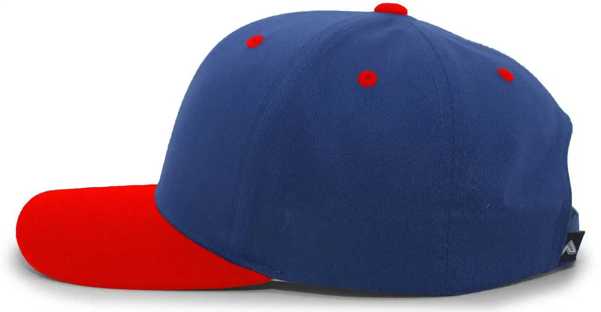 Pacific Headwear 302c Cotton Blend Hook and Loop Cap Royal Red