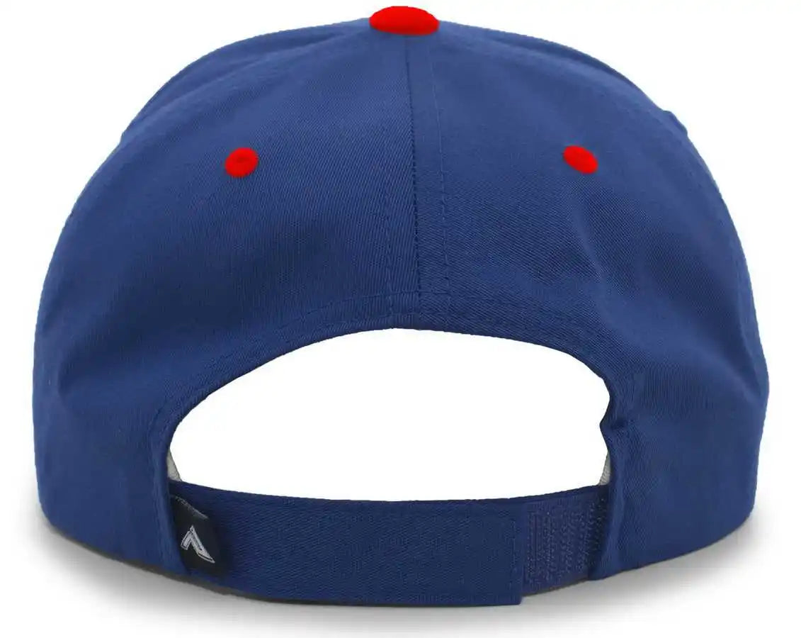 Pacific Headwear 302c Cotton Blend Hook and Loop Cap Royal Red