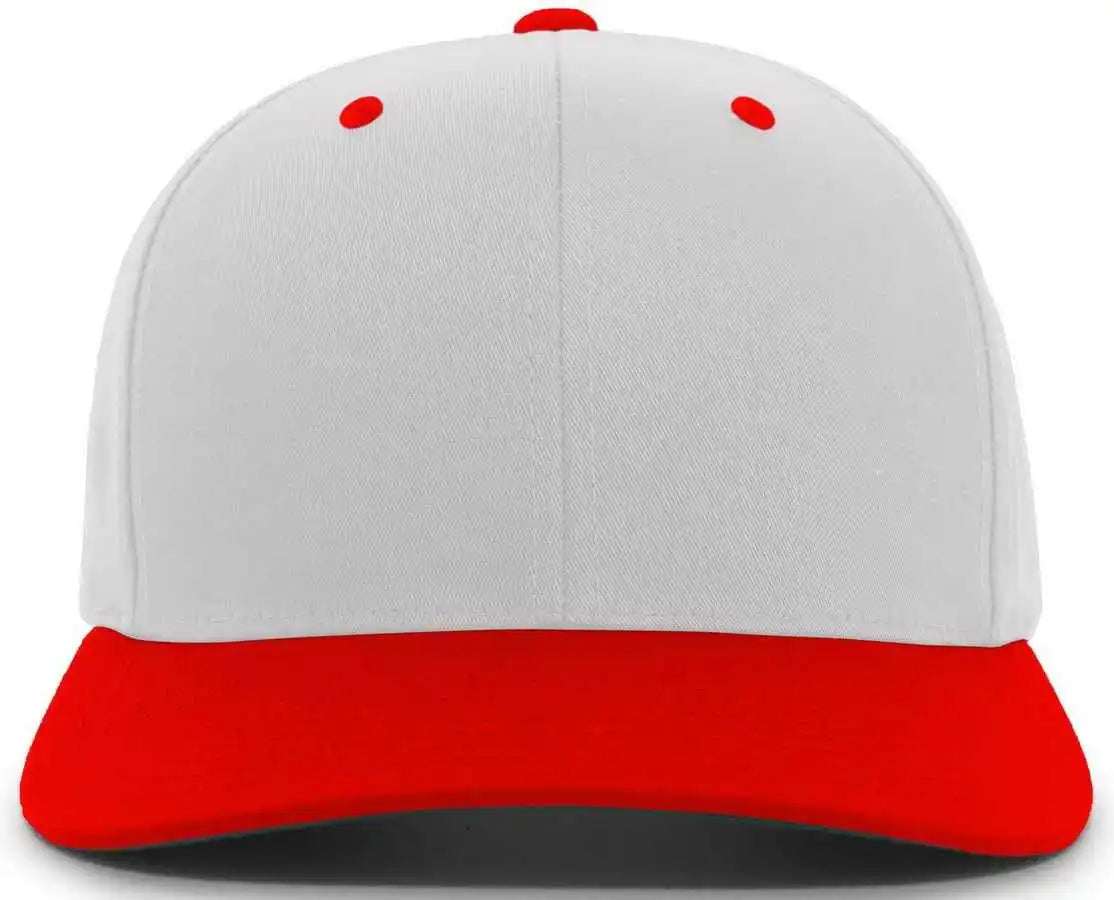 Pacific Headwear 302c Cotton Blend Hook-and-loop Cap - Silver Red - Light Gray / 7’’ - 7 7/8’’
