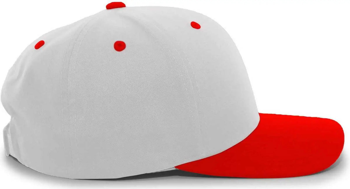 Pacific Headwear 302c Cotton Blend Hook-and-loop Cap - Silver Red - Light Gray / 7’’ - 7 7/8’’