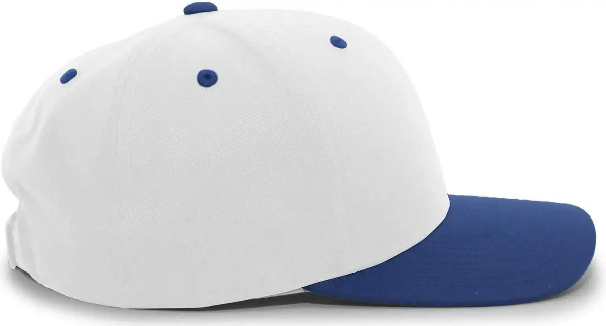 Pacific Headwear 302c Cotton Blend Hook-and-loop Cap - White Royal
