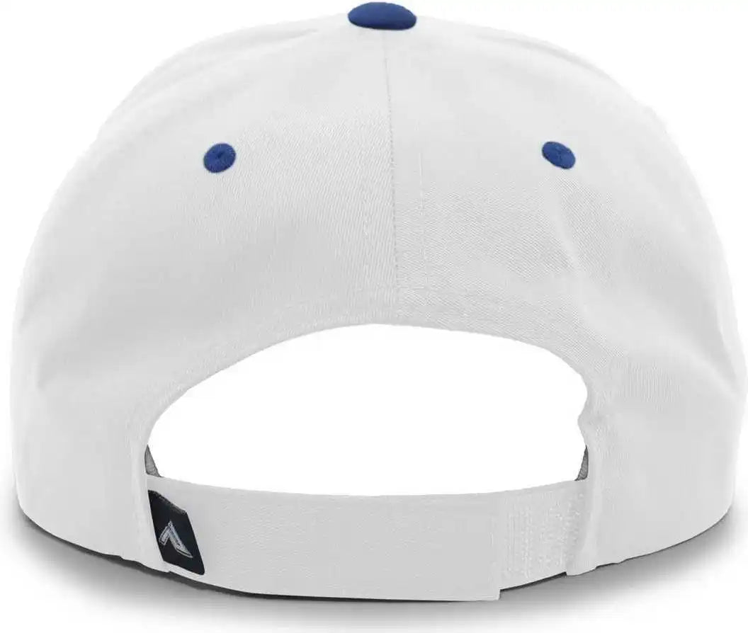 Pacific Headwear 302c Cotton Blend Hook-and-loop Cap - White Royal