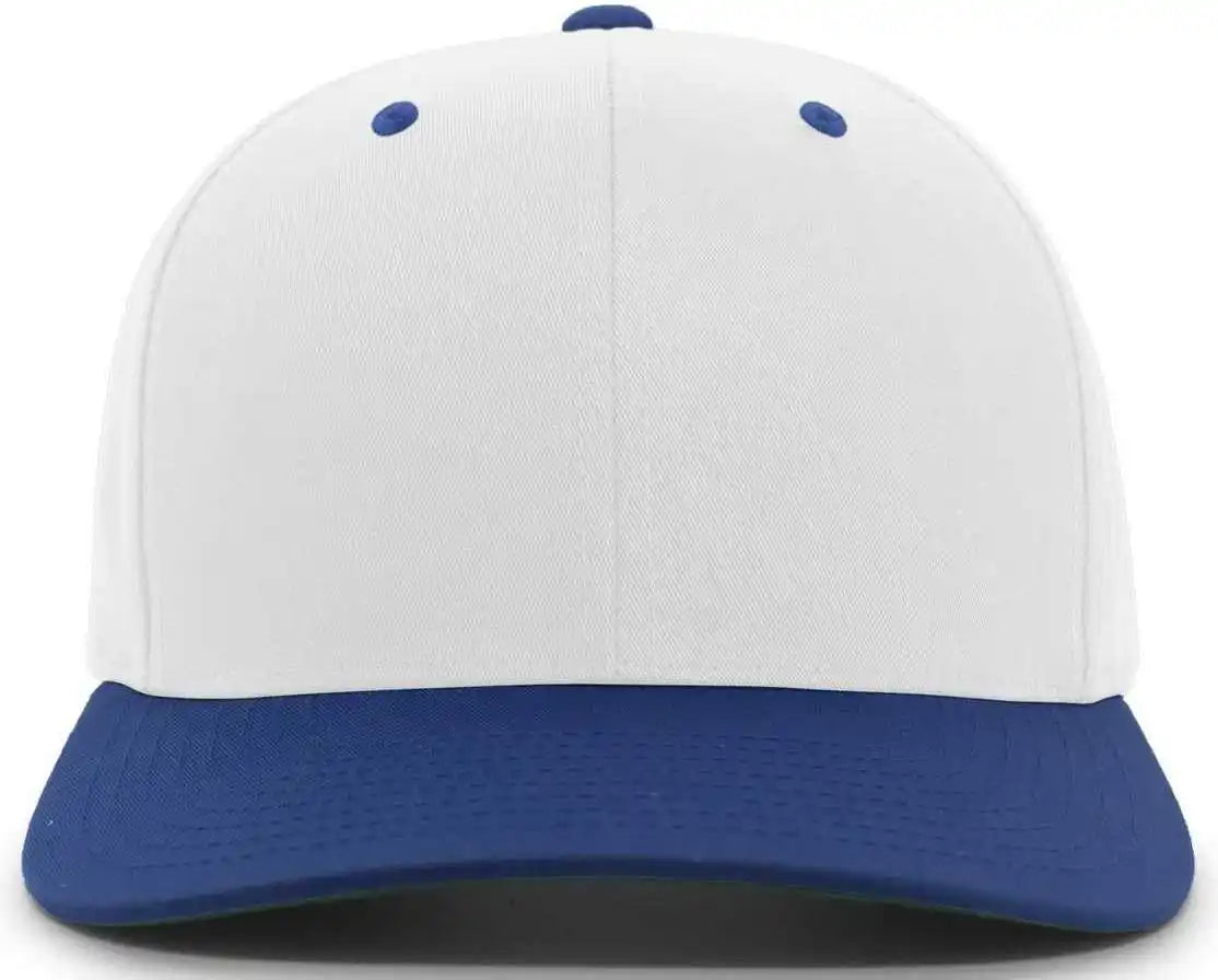 Pacific Headwear 302c Cotton Blend Hook-and-loop Cap - White Royal - 7’’ - 7 7/8’’