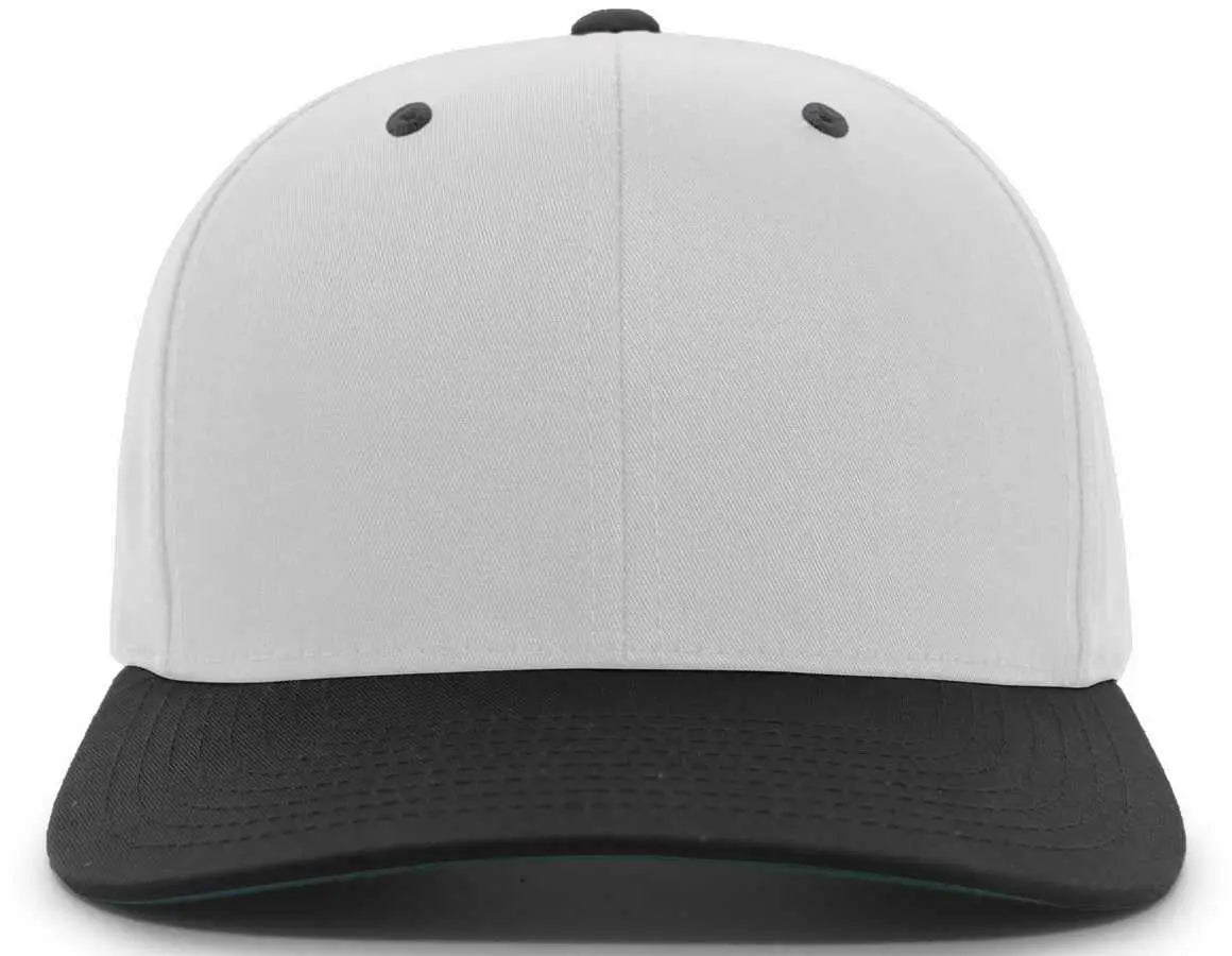 Pacific Headwear 302c Cotton-poly Hook-and-loop Adjustable Cap - Silver Black - 7’’ - 7 7/8’’