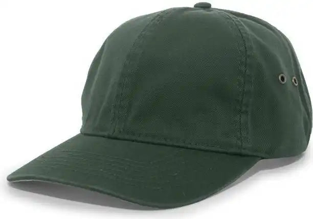 Pacific Headwear 350c Enzyme Washed Cotton Buckle Back Cap - Hunter - Forest / 7’’ - 7 7/8’’