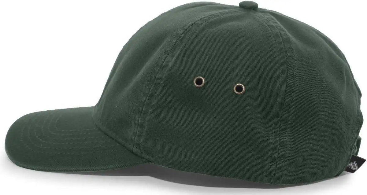 Pacific Headwear 350c Enzyme Washed Cotton Buckle Back Cap - Hunter - Forest / 7’’ - 7 7/8’’