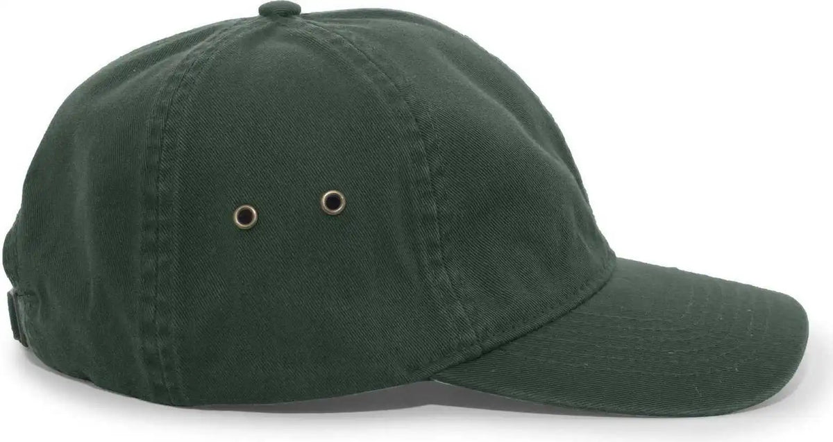 Pacific Headwear 350c Enzyme Washed Cotton Buckle Back Cap - Hunter - Forest / 7’’ - 7 7/8’’