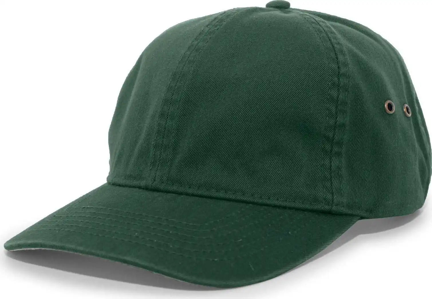 Pacific Headwear 350c Enzyme Washed Cotton Buckle Back Cap - Hunter - Forest / 7’’ - 7 7/8’’