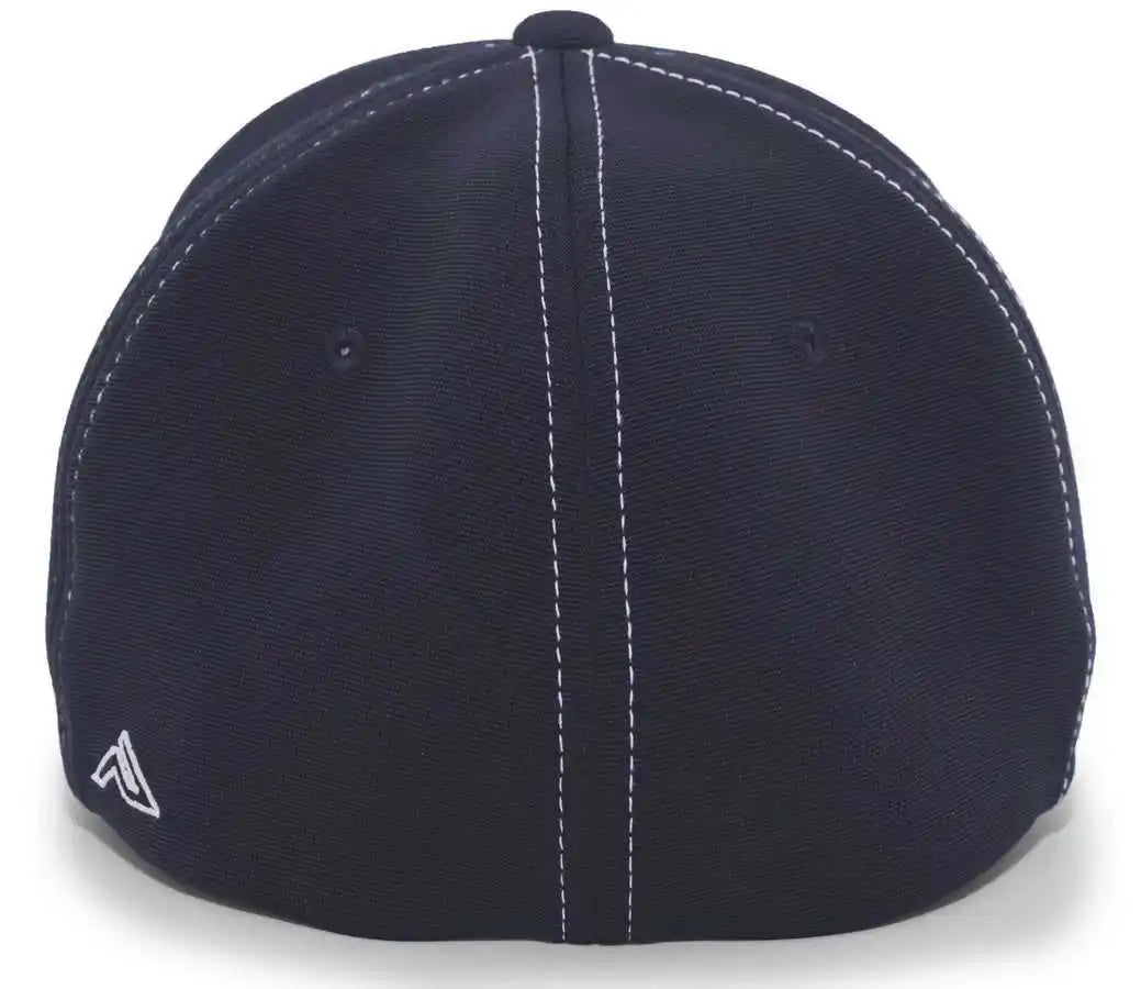 Pacific Headwear 398f M2 Performance Contrast Flexfit Cap - Silver Navy