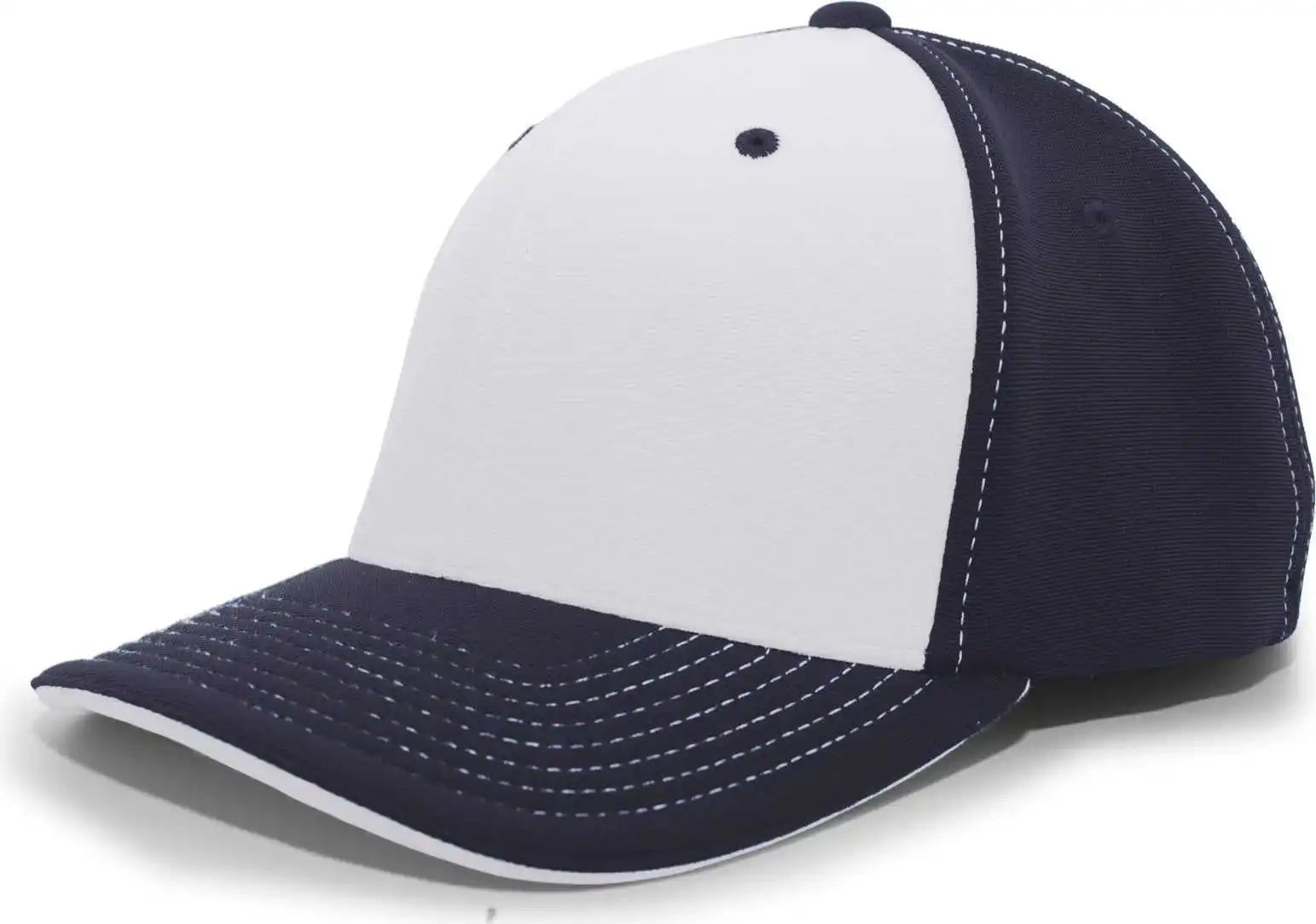 Pacific Headwear 398f M2 Performance Contrast Flexfit Cap - Silver Navy - Light Gray / 6 3/8’’ - 7/8’’