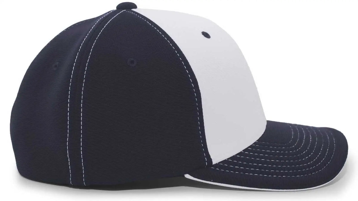 Pacific Headwear 398f M2 Performance Contrast Flexfit Cap - Silver Navy