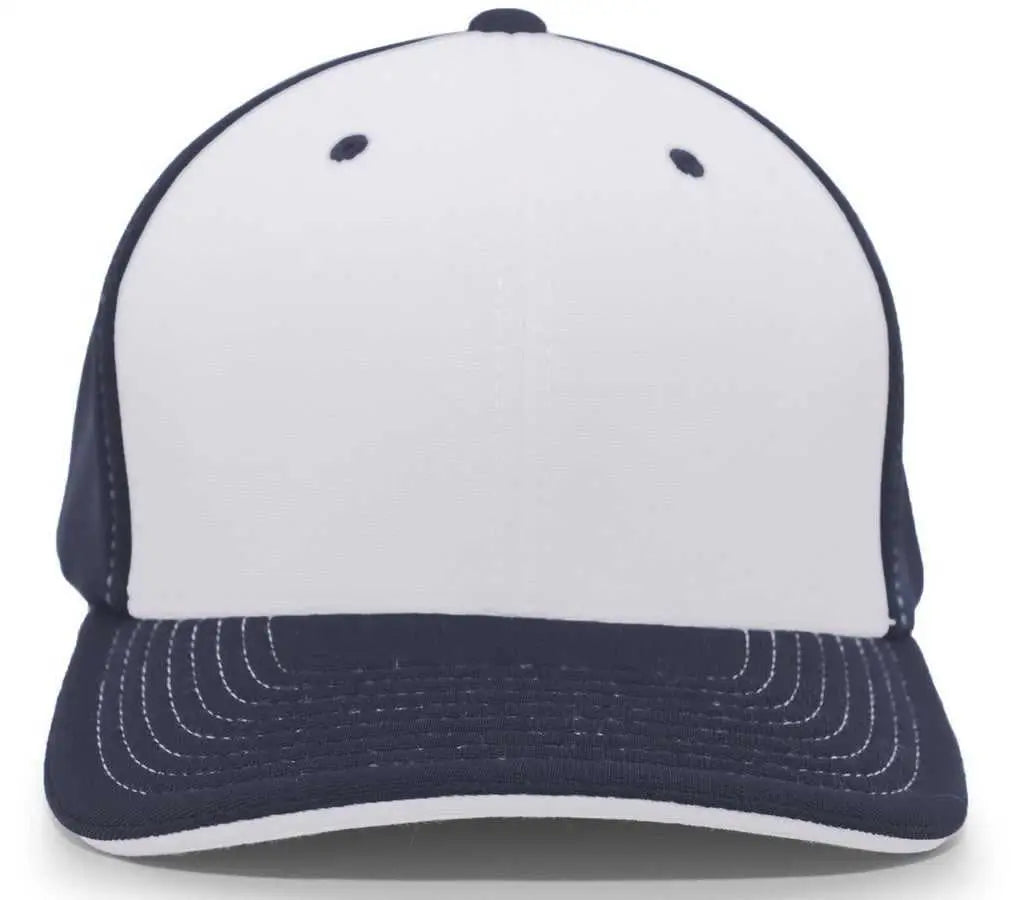 Pacific Headwear 398f M2 Performance Contrast Flexfit Cap - Silver Navy