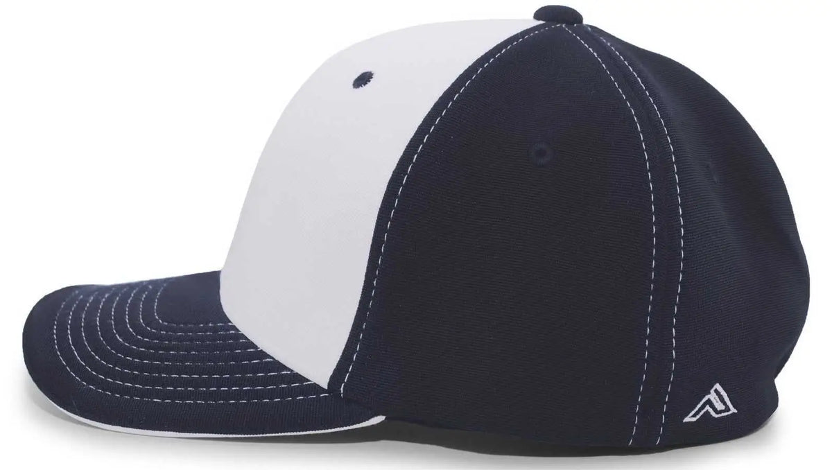 Pacific Headwear 398f M2 Performance Contrast Flexfit Cap - Silver Navy