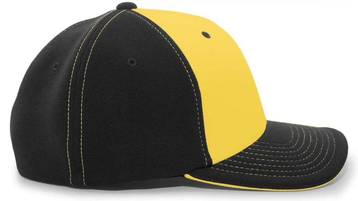 Pacific Headwear 398f M2 Performance Flexfit Cap Black Gold