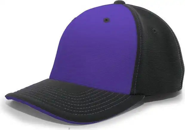Pacific Headwear 398f M2 Performance Flexfit Cap Black Purple