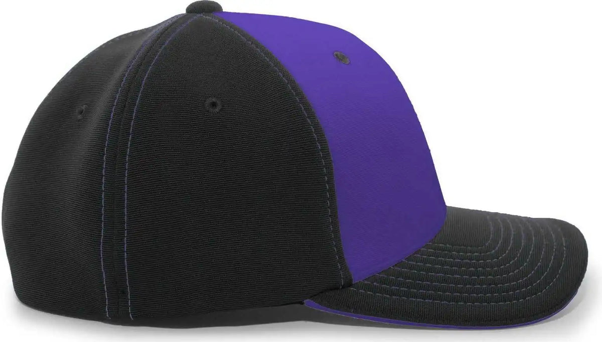 Pacific Headwear 398f M2 Performance Flexfit Cap Black Purple