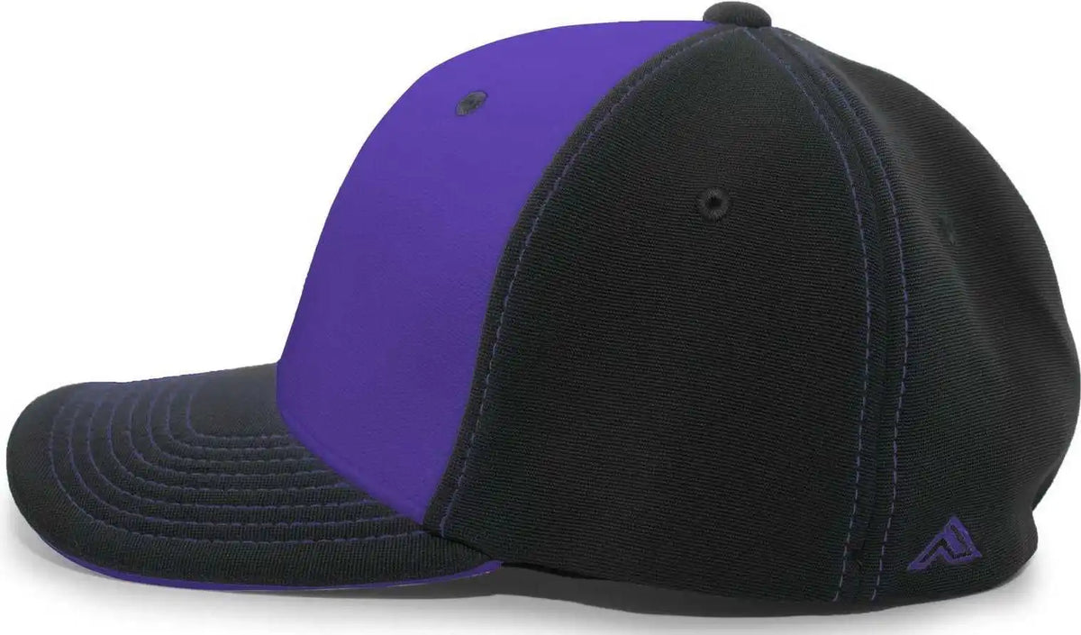 Pacific Headwear 398f M2 Performance Flexfit Cap Black Purple
