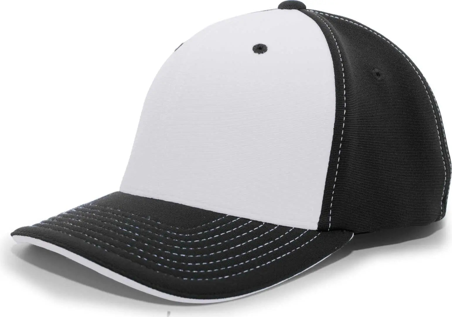 Pacific Headwear 398f M2 Performance Flexfit Cap - Black Silver