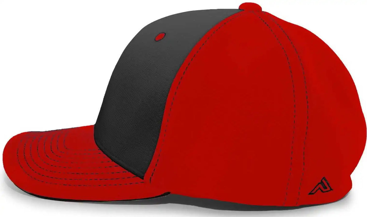 Pacific Headwear 398f M2 Performance Flexfit Cap Red Black