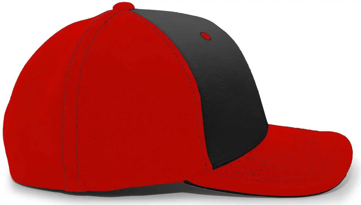Pacific Headwear 398f M2 Performance Flexfit Cap Red Black
