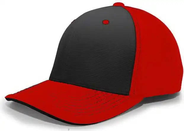 Pacific Headwear 398f M2 Performance Flexfit Cap Red Black