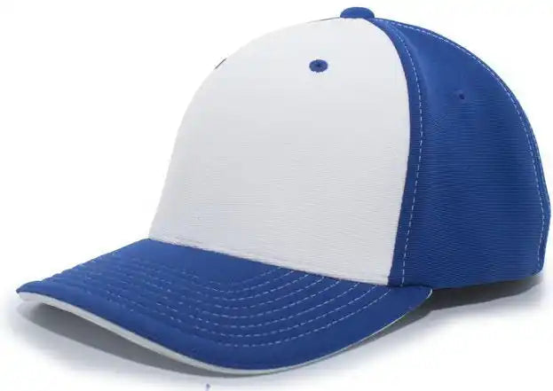 Pacific Headwear 398f M2 Performance Flexfit Cap - Royal White - 6 1/2’’ - 7’’
