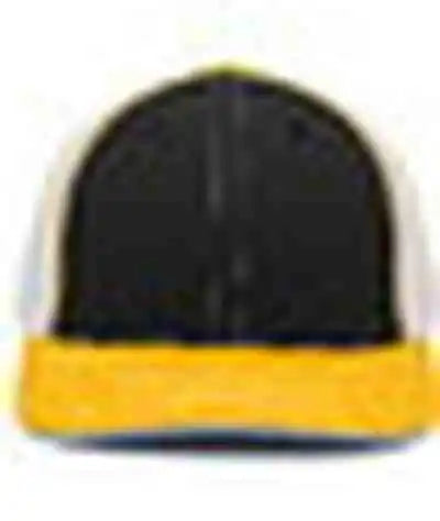 Pacific Headwear 404f Trucker Flexfit Cap Black White Gold