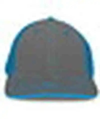 Pacific Headwear 404f Trucker Flexfit Cap - Graphite Neon Blue