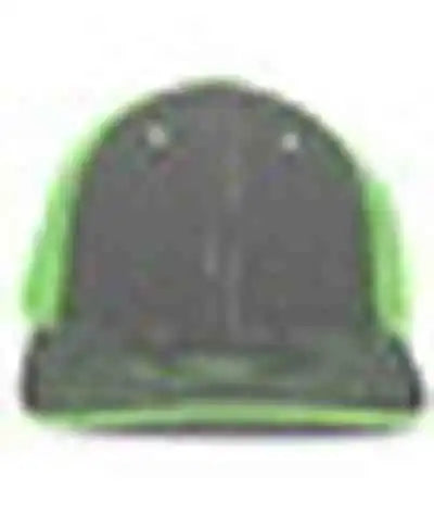 Pacific Headwear 404f Trucker Flexfit Cap Graphite Neon Green