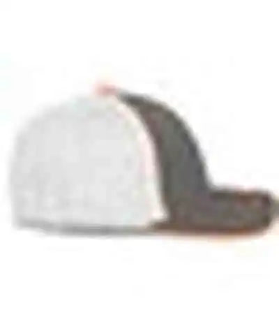Pacific Headwear 404f Trucker Flexfit Cap - Graphite White Neon Orange