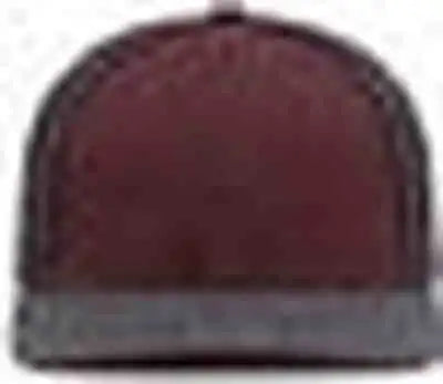 Pacific Headwear 404f Trucker Flexfit Cap - Maroon Graphite