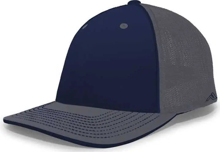 Pacific Headwear 404f Trucker Flexfit Cap - Navy Graphite