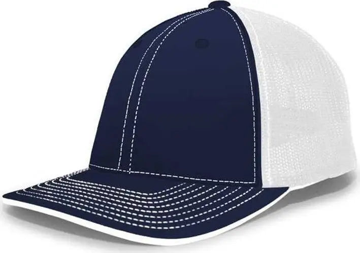 Pacific Headwear 404f Trucker Flexfit Cap - Navy White