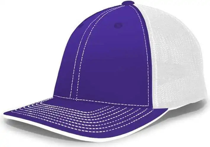 Pacific Headwear 404f Trucker Flexfit Cap - Purple White - 6 1/2’’ 7’’