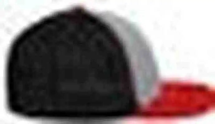 Pacific Headwear 404f Trucker Flexfit Cap - Silver Black Red