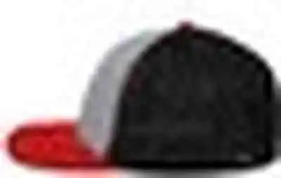 Pacific Headwear 404f Trucker Flexfit Cap - Silver Black Red