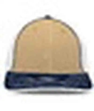 Pacific Headwear 404f Trucker Flexfit Cap - Vegas White Navy - Gold / 6 1/2’’ 7’’