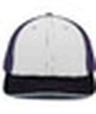 Pacific Headwear 404f Trucker Flexfit Cap - White Purple Black
