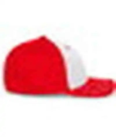 Pacific Headwear 404f Trucker Flexfit Cap - White Red