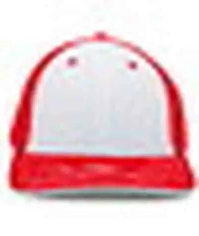 Pacific Headwear 404f Trucker Flexfit Cap - White Red