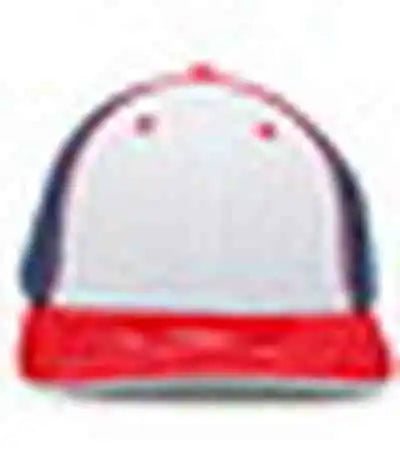 Pacific Headwear 404f Trucker Flexfit Cap - White Royal Red - 6 1/2’’ 7’’