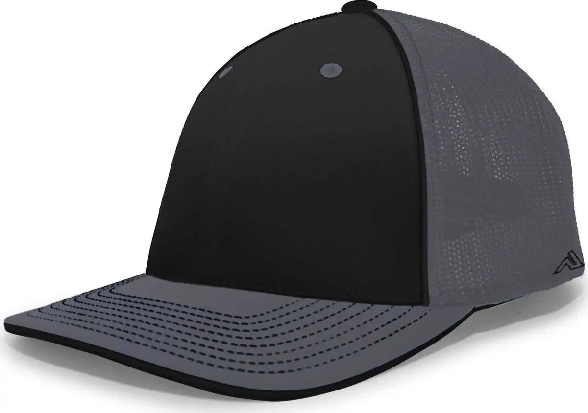 Pacific Headwear 404m Trucker Flexfit Cap Black Graphite Dark Gray / 6 1/2’’ 7’’