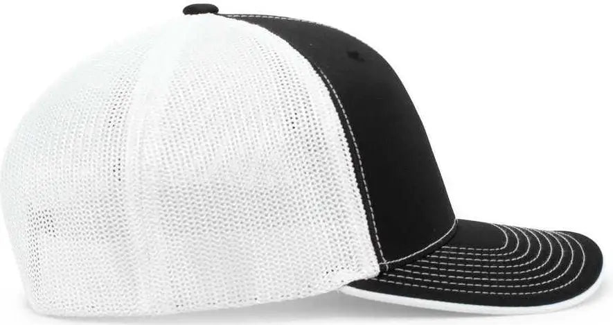 Pacific Headwear 404m Trucker Flexfit Cap - Black White