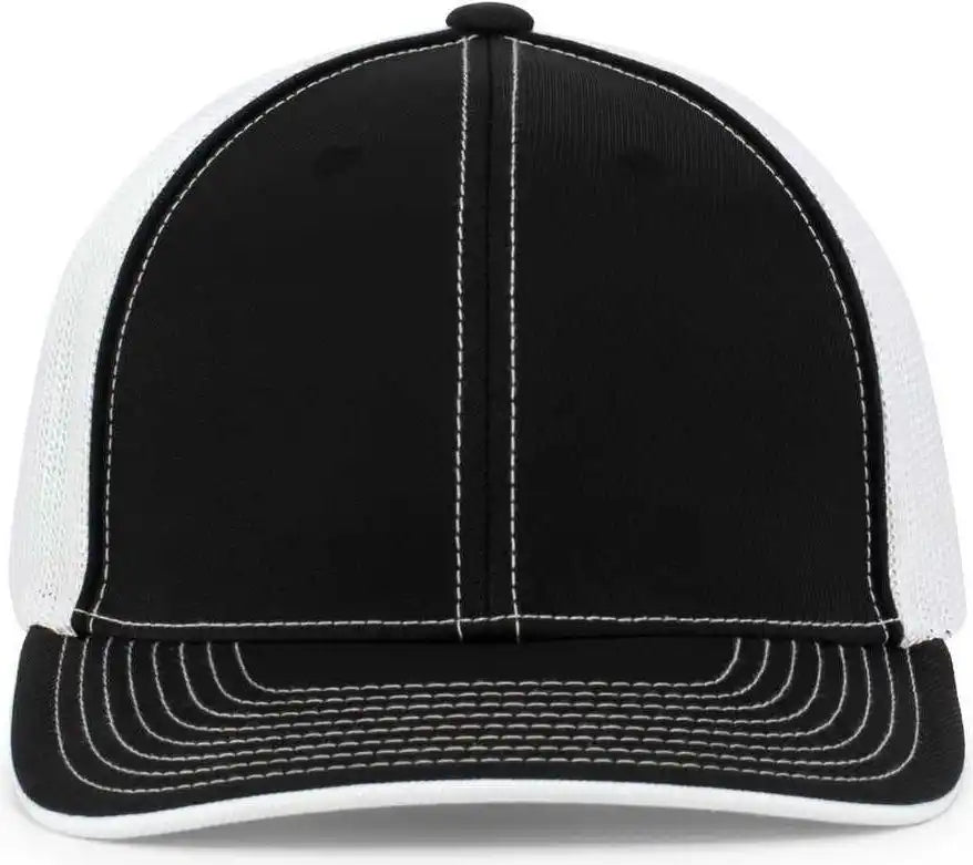 Pacific Headwear 404m Trucker Flexfit Cap Black White
