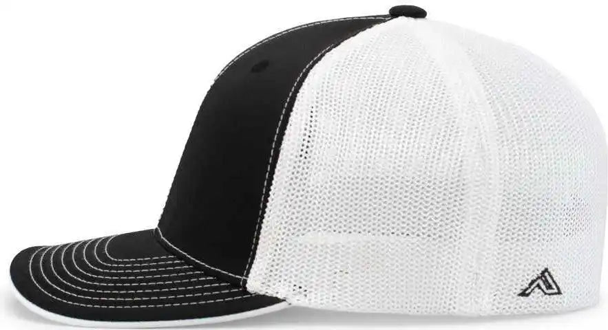 Pacific Headwear 404m Trucker Flexfit Cap Black White