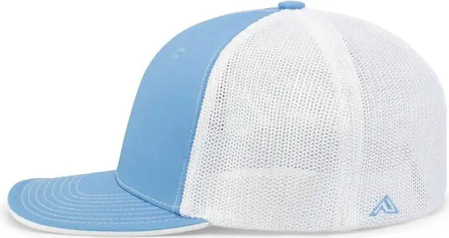 Pacific Headwear 404m Trucker Flexfit Cap Columbia Blue White