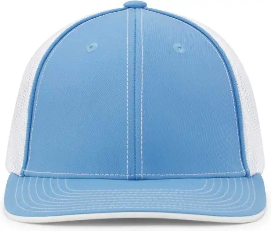 Pacific Headwear 404m Trucker Flexfit Cap Columbia Blue White